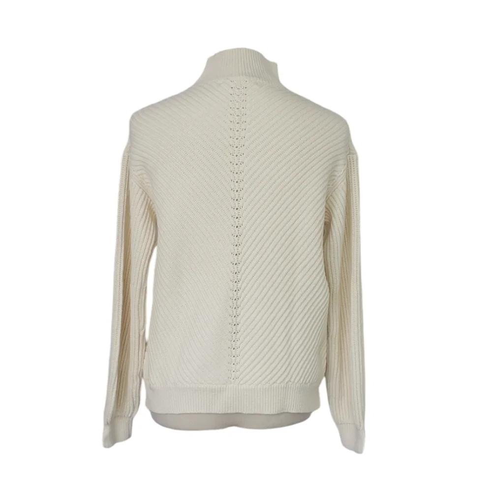 COPY - Marine Layer Skylar Turtleneck Sweater in Ivory - Picture 6 of 13